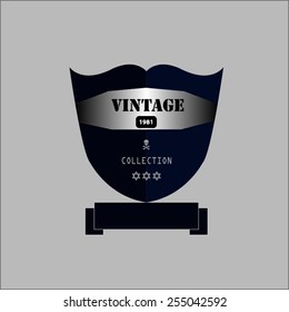 Vintage 1981 Collection badge graphic design logo emblem. Retro Vintage Insignia or Logotypes.