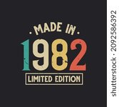 Vintage 1982 birthday, Made in 1982 Limited Edition