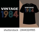 Vintage 1984 limited edition T-shirt, Birthday Gift T-shirt, Gift for Her.