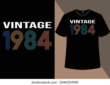 Vintage 1984 limited edition T-shirt, Birthday Gift T-shirt, Gift for Her.