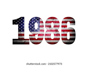 vintage 1986 united state of america flag 
