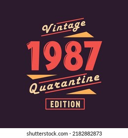 Vintage 1987 Quarantine Edition. 1987 Vintage Retro Birthday