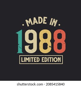 Vintage 1988 cumpleaños, Made in 1988 Limited Edition