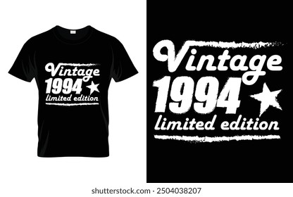 Vintage in 1994 limited edition Retro Vintage Birthday Graphic T-shirt Design