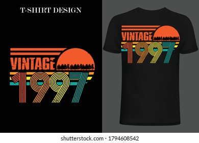 vintage 1997 t-shirt design. retro style vintage t-shirt design.