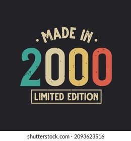 Vintage 2000 birthday, Made in 2000 Limited Edition