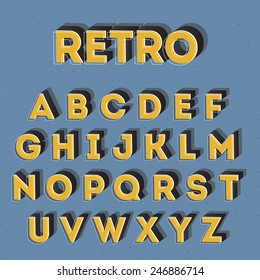Vintage 3D Alphabet