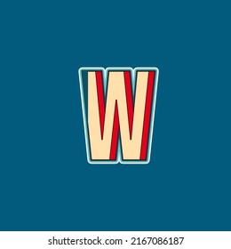 Vintage 3D Alphabet. Retro Typeface. Vector Font Illustration