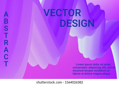 Vintage 3d badge with abstract 3d wave background. Graphic abstract background. Design modern vector business concept. Business presentation.