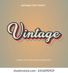 vintage 3d editable text effect