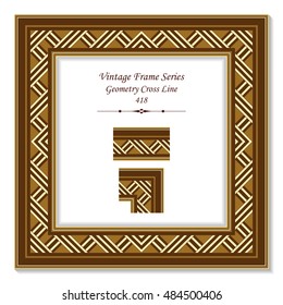 Vintage 3D frame 418 Geometry Cross Line
