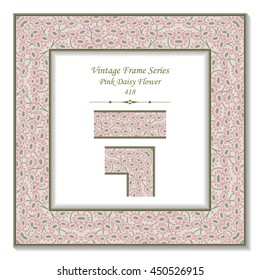 Vintage 3D frame 418 Pink Daisy Flower