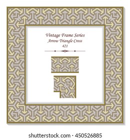 Vintage 3D frame 421 Geometry Arrow Triangle Cross
