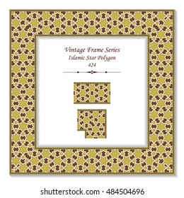 Vintage 3D frame 424 Islamic Star Polygon
