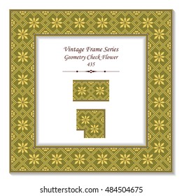 Vintage 3D frame 435 Geometry Check Flower
