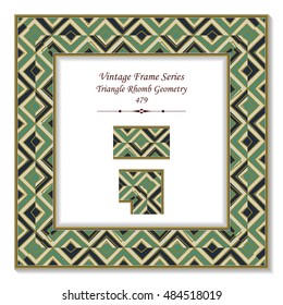 Vintage 3D frame 479 Triangle Rhomb Geometry
