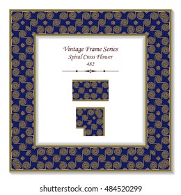 Vintage 3D frame 482 Spiral Cross Flower
