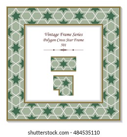 Vintage 3D frame 501 Polygon Cross Star Frame
