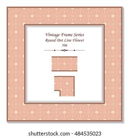 Vintage 3D frame 506 Round Dot Line Flower
