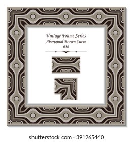 Vintage 3D frame - Aboriginal Brown Curve

