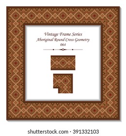 Vintage 3D frame - Aboriginal Round Cross Geometry