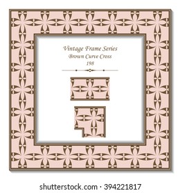 Vintage 3D frame - Brown Curve Cross
