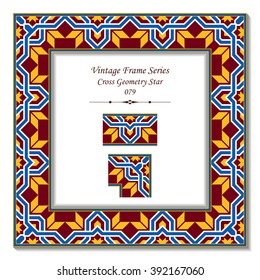 Vintage 3D frame - Cross Geometry Star