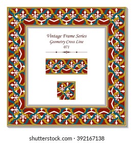 Vintage 3D frame - Geometry Cross Line