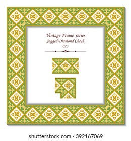 Vintage 3D frame - Jagged Diamond Check