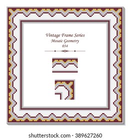 Vintage 3D frame - Mosaic Geometry
