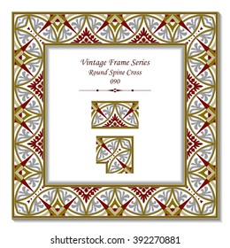 Vintage 3D frame - Round Spine Cross