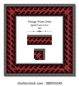 Vintage 3D frame. Spiral Curve 
