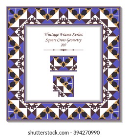 Vintage 3D frame - Square Cross Geometry
