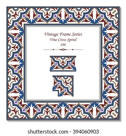 Vintage 3D frame - Vine Cross Spiral