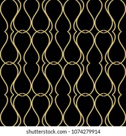 Vintage 3d grid seamless pattern.  Vector patterned tapestry background. Calligraphic line art tracery embroidred lattice ornament. Ornate grunge lace texture. Embroidery design for fabric, wallpapers