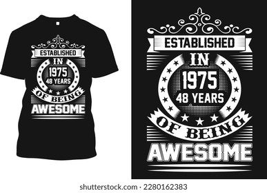 Vintage 40,47,48,49th birthday t shirt design