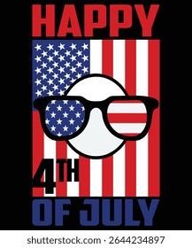 Vintage 4th of July T-Shirt Design – American Flag, Fireworks, and Patriotic Typography for Independence Day