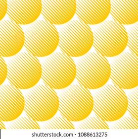 vintage 60s geometric seamless pattern. geometry retro style repeatable motif in yellow and white colors. stock vector surface design illustration. graphic element for background, wrapping paper.
