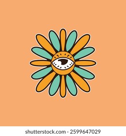 Vintage 70s Flower eye design