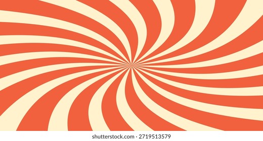 Vintage 70s-style rectangular background. Abstract, trendy 70s-style illustration with a swirling line frame.	