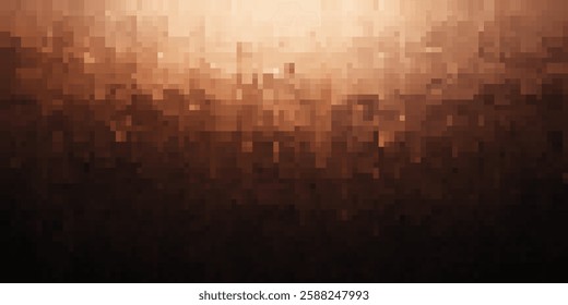 Vintage 8 bit pixel art background in warm earthy tones