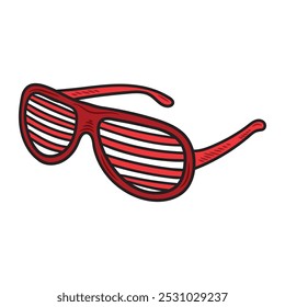 Vintage 90's Illustration Colored - Glasses