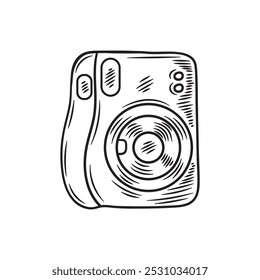 Vintage 90's Illustration Colorless - Camera