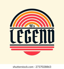 Vintage 90s Legend Vector Artwork Pop Culture Graphic