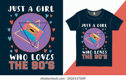 Vintage 90's Lover T-shirt Design Vector, 90's Lovers Funny T-shirt Vector, Slogan T-shirts