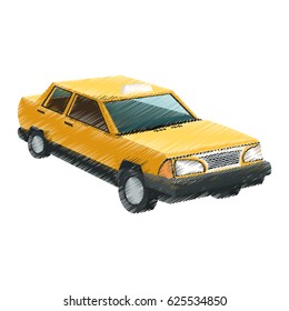 vintage 90s style car icon image 