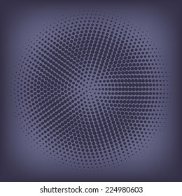 Vintage Abstract Background. dark circle of halftone. 10 eps