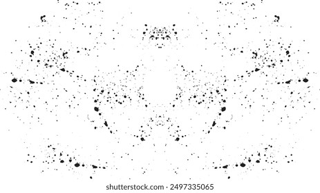 Vintage abstract background with distressed black and white ink splatter, grainy texture, and grunge overlay, suitable for retro design, illustration, and wallpaper template