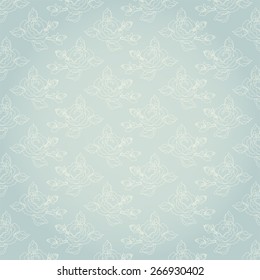 Vintage abstract background with stylized roses contours