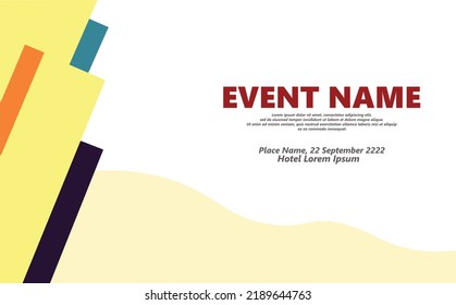 Vintage abstract background using pastel or dark colors with geometric shapes and curvy waves. Suitable for event, music, concert, banner, conference, and seminar.